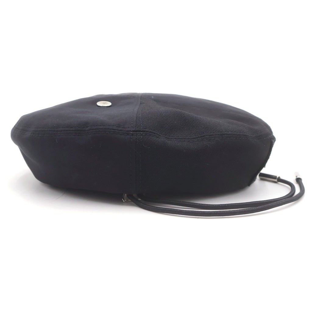 DIOR(ディオール) ×sacai Beret Cotton Faille 213C901A4451 コットン ファイユ ベレー帽 ブラック レディース
