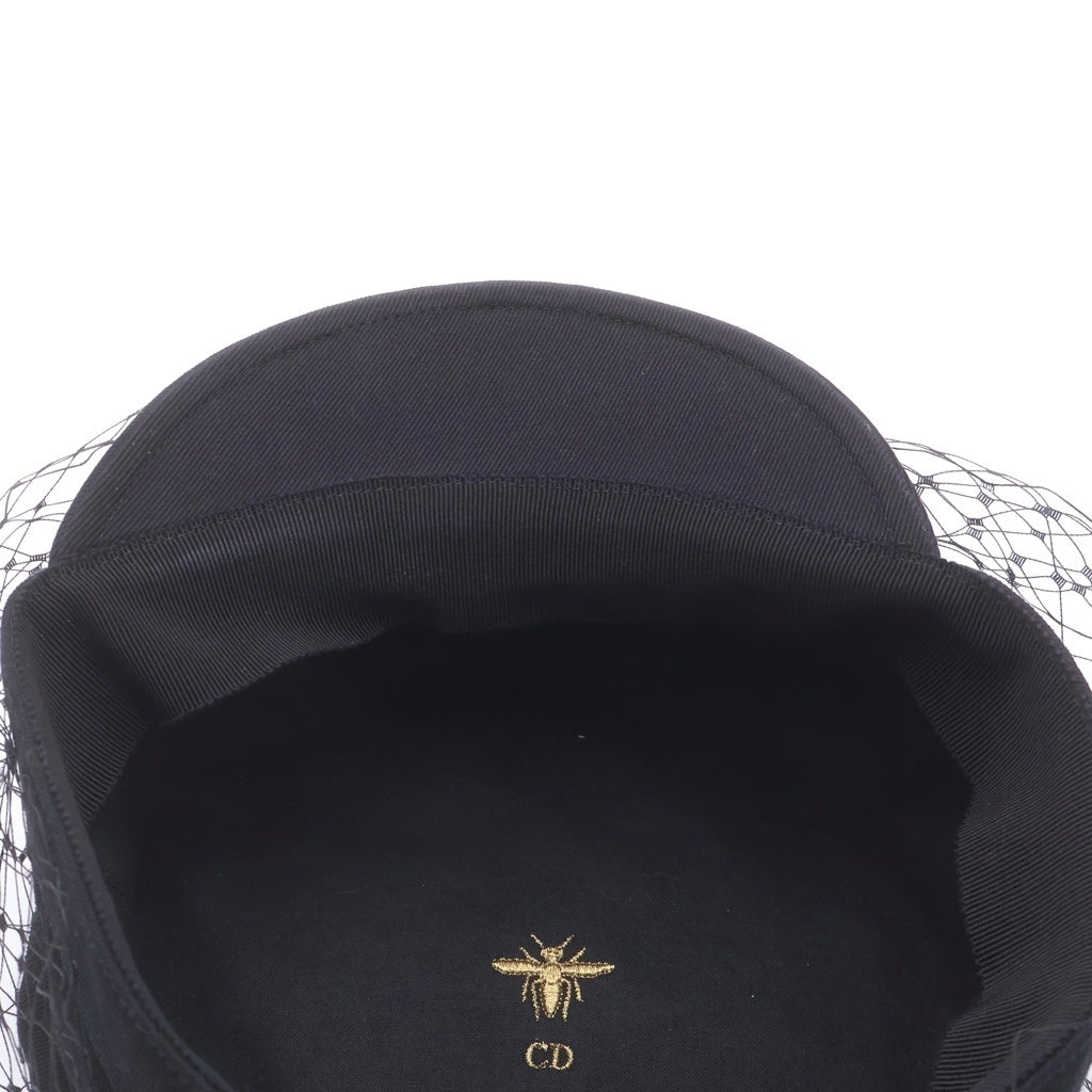 Christian Dior(クリスチャンディオール) ベール付き キャスケットキャップ 帽子 ブラック 86ATY920G130 レディース