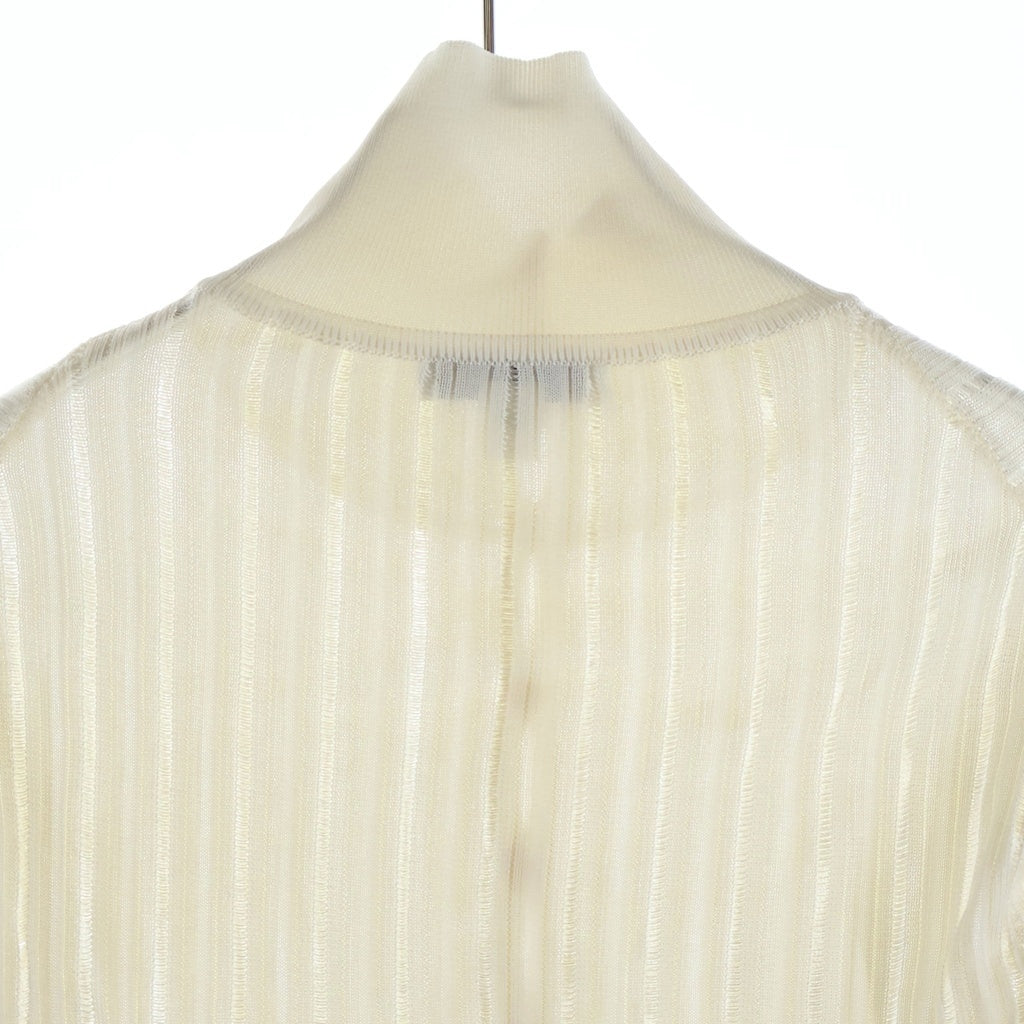 ALAIA(アライア) リブニット クロップド カーディガン ホワイト AA9S02234M712 レディース