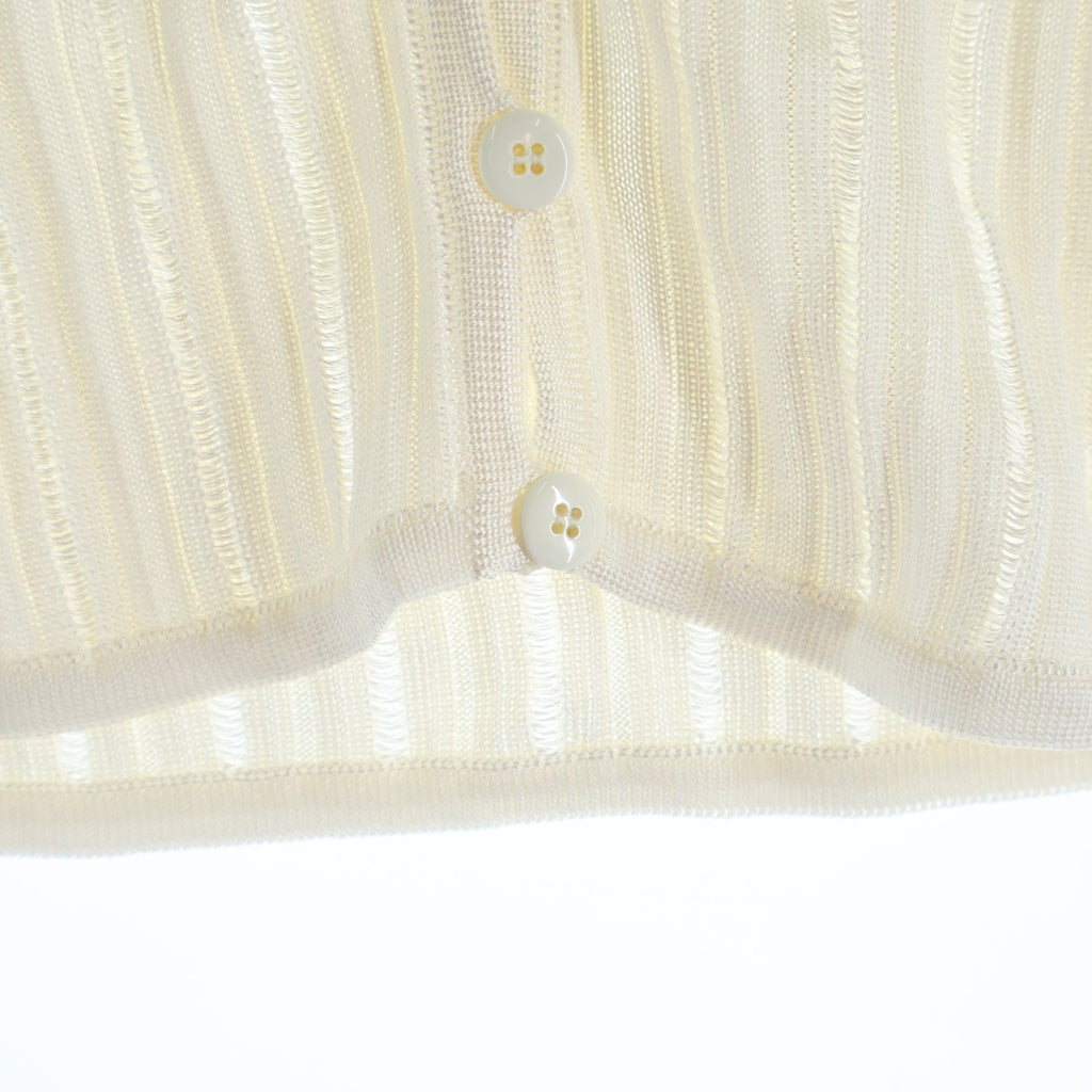 ALAIA(アライア) リブニット クロップド カーディガン ホワイト AA9S02234M712 レディース