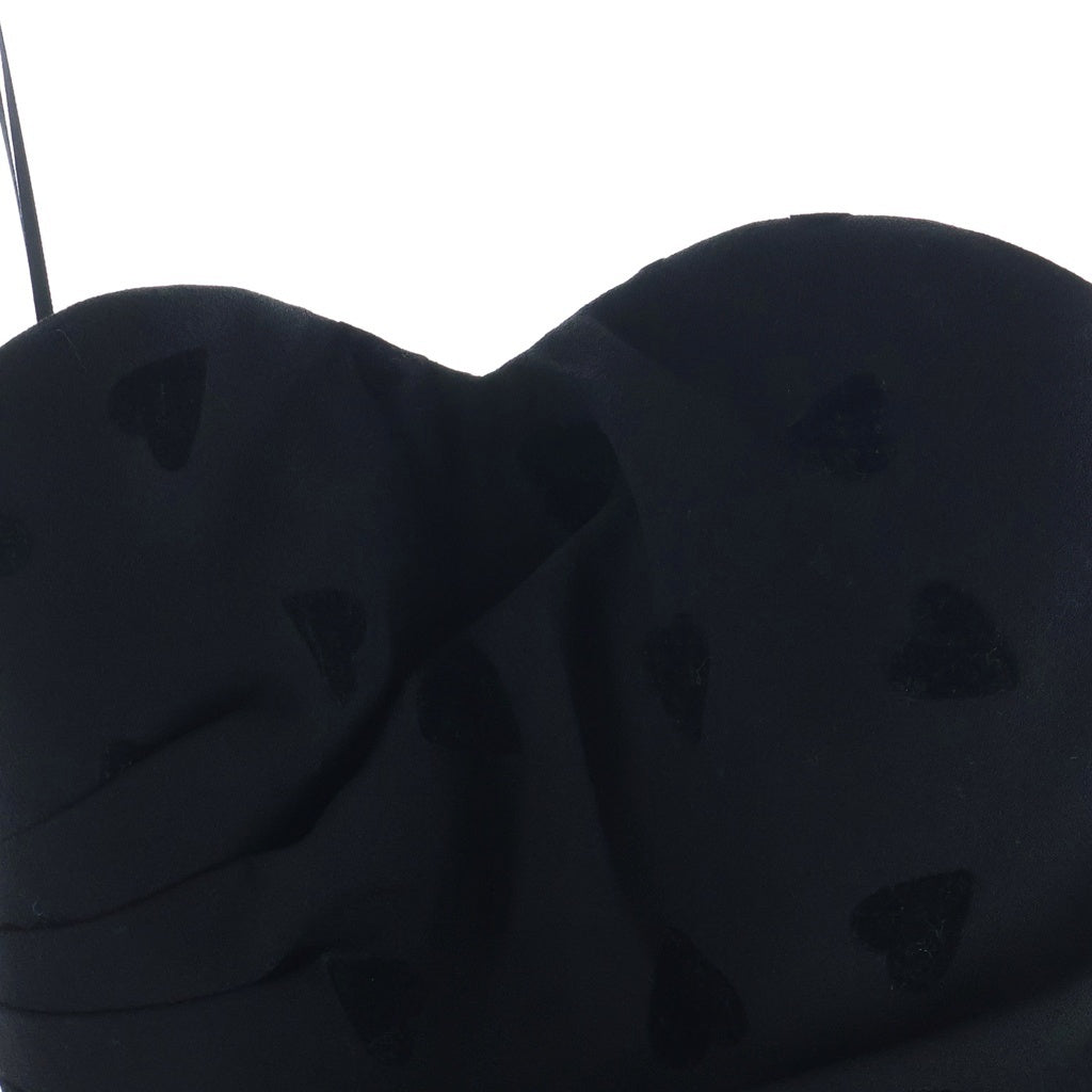 CELINE(セリーヌ) ハート柄 ウールサブレ ミニビスチェドレス 2R30F735R レディース ブラック