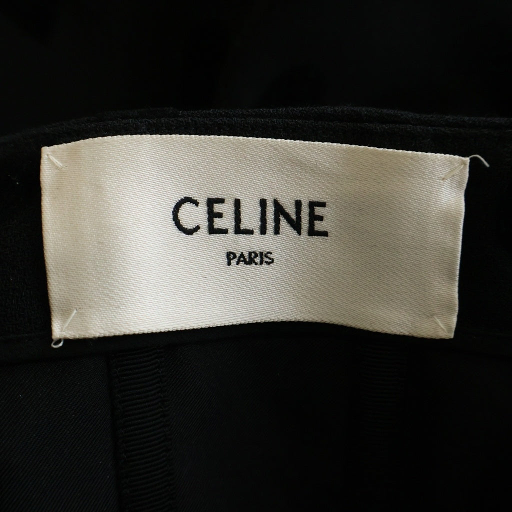 CELINE(セリーヌ) ハート柄 ウールサブレ ミニビスチェドレス 2R30F735R レディース ブラック