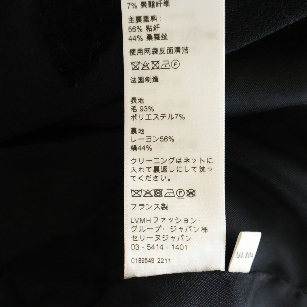 CELINE(セリーヌ) ハート柄 ウールサブレ ミニビスチェドレス 2R30F735R レディース ブラック