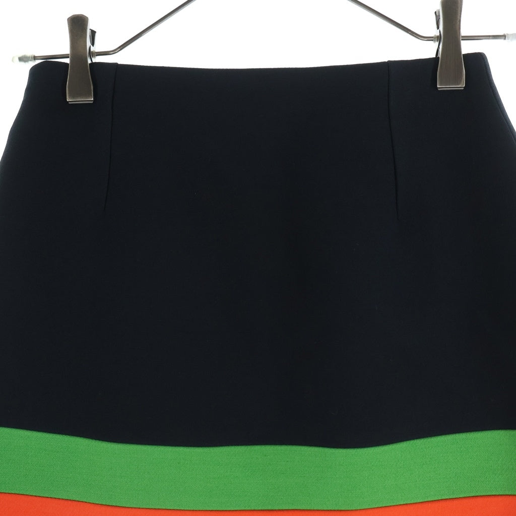 Christian Dior(クリスチャンディオール) 22SS シルク混 カラーブロックスカート レディース 221J36B1162 マルチ