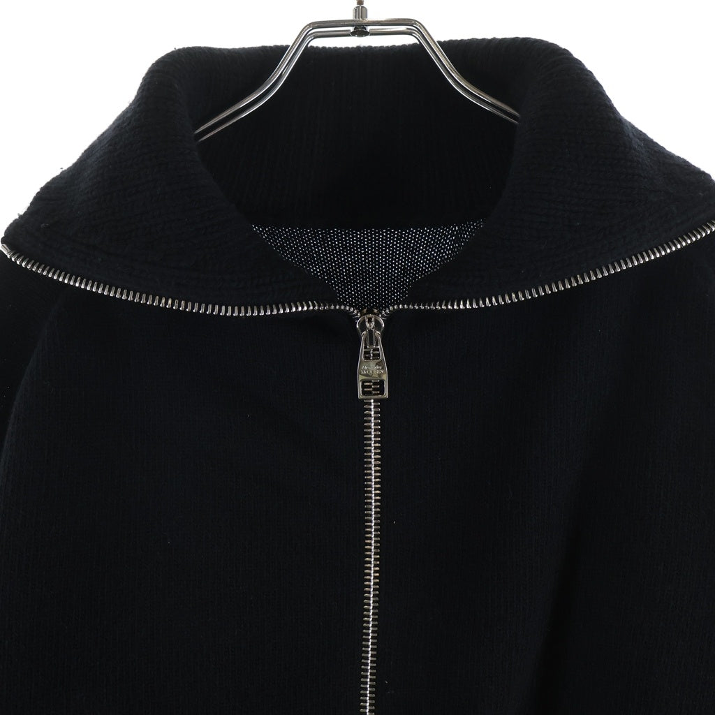 Alexander McQueen(アレキサンダーマックイーン) ウールカシミヤ ジップアップドライバーズニット セーター レディース 768796 Q1A7F ブラック