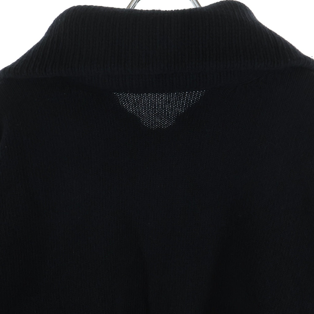Alexander McQueen(アレキサンダーマックイーン) ウールカシミヤ ジップアップドライバーズニット セーター レディース 768796 Q1A7F ブラック