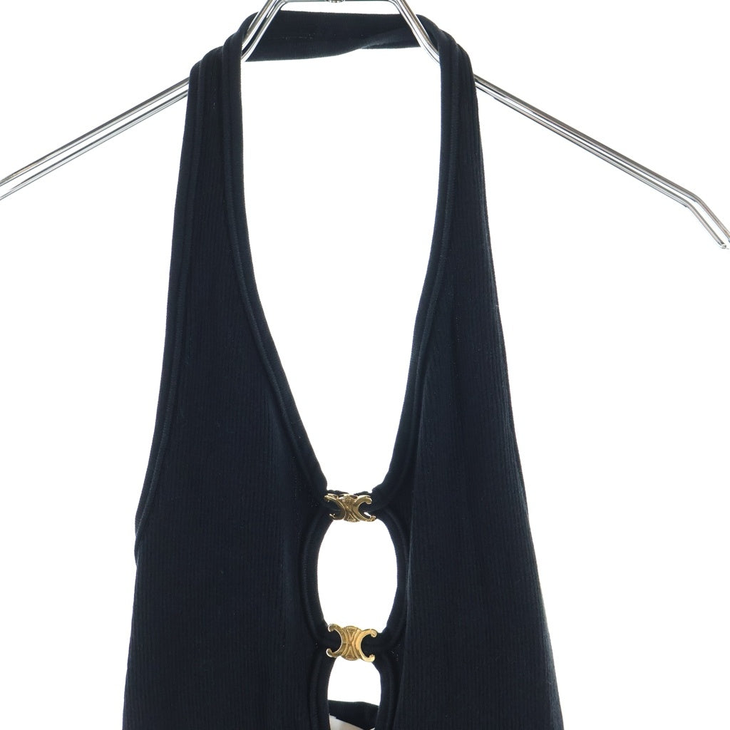 CELINE(セリーヌ) トリオンフ オープンバック シルク混 ミニドレス レディース 2AI60898T.38NO ブラック