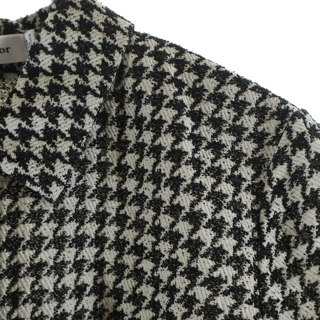 Christian Dior(クリスチャンディオール) ハウンドトゥース コットンシルク ワンピース ドレス レディース 211R15A7801 ブラック/ホワイト