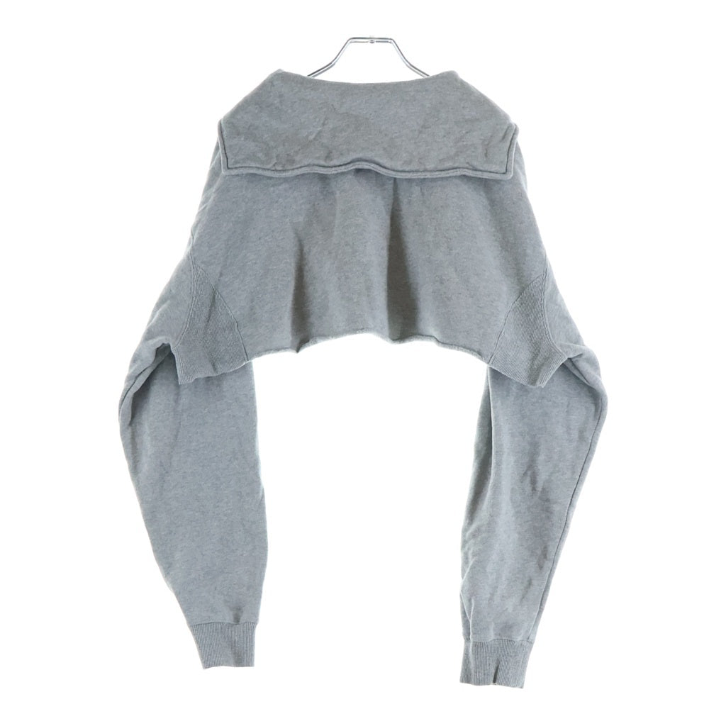 miumiu(ミュウミュウ) 23AW ロゴクロップド スウェットトレーナー レディース MJL869 102J グレー