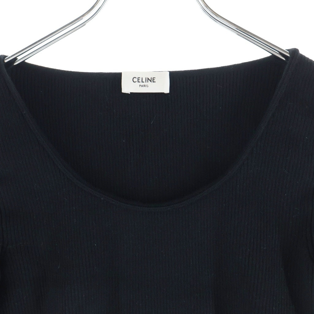 CELINE(セリーヌ) トリオンフ ショート クロップド トップス ブラック 2A22T237P RETRO レディース