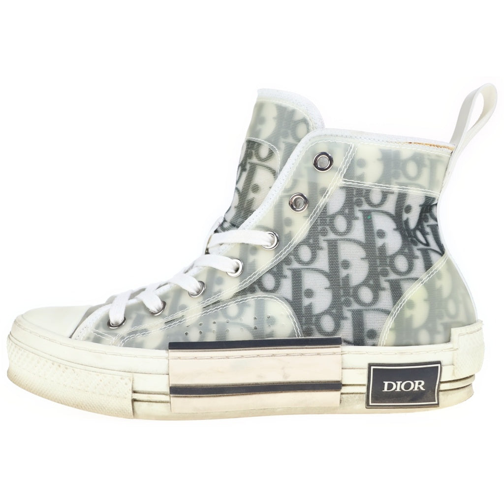 DIOR(ディオール) B23 テクニカルファブリックハイカットスニーカー オブリーク ハイカットシューズ ホワイト レディース