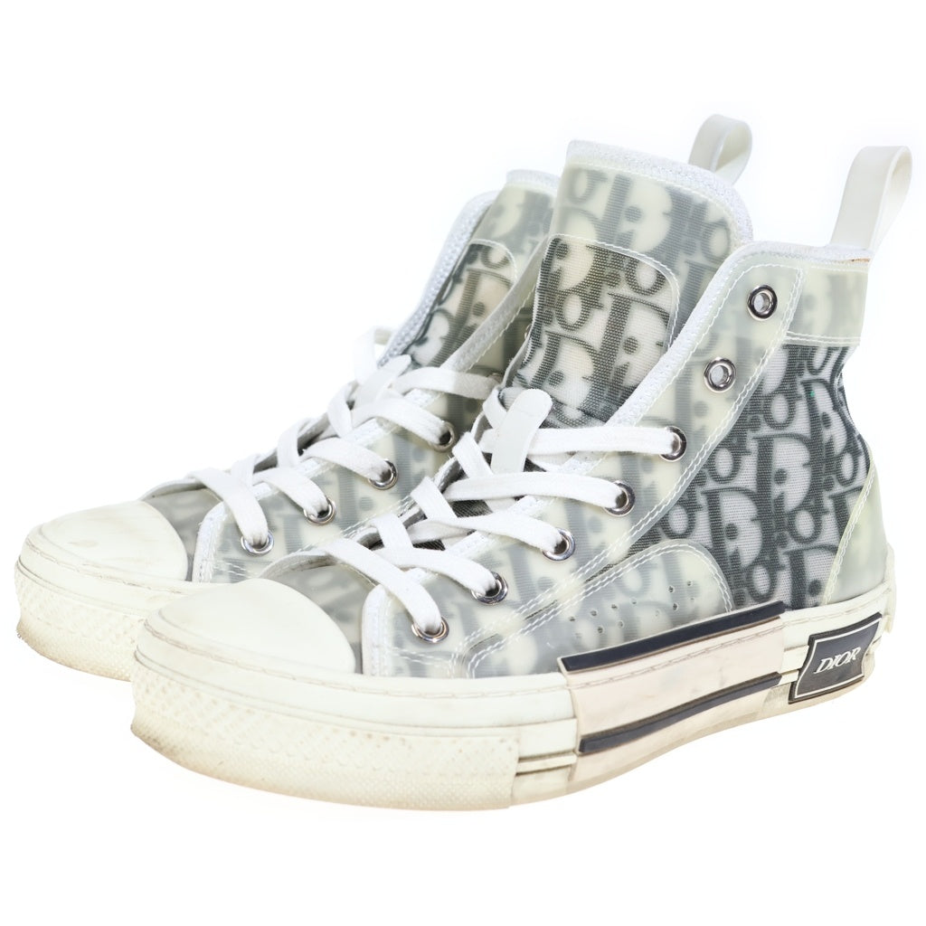 DIOR(ディオール) B23 テクニカルファブリックハイカットスニーカー オブリーク ハイカットシューズ ホワイト レディース