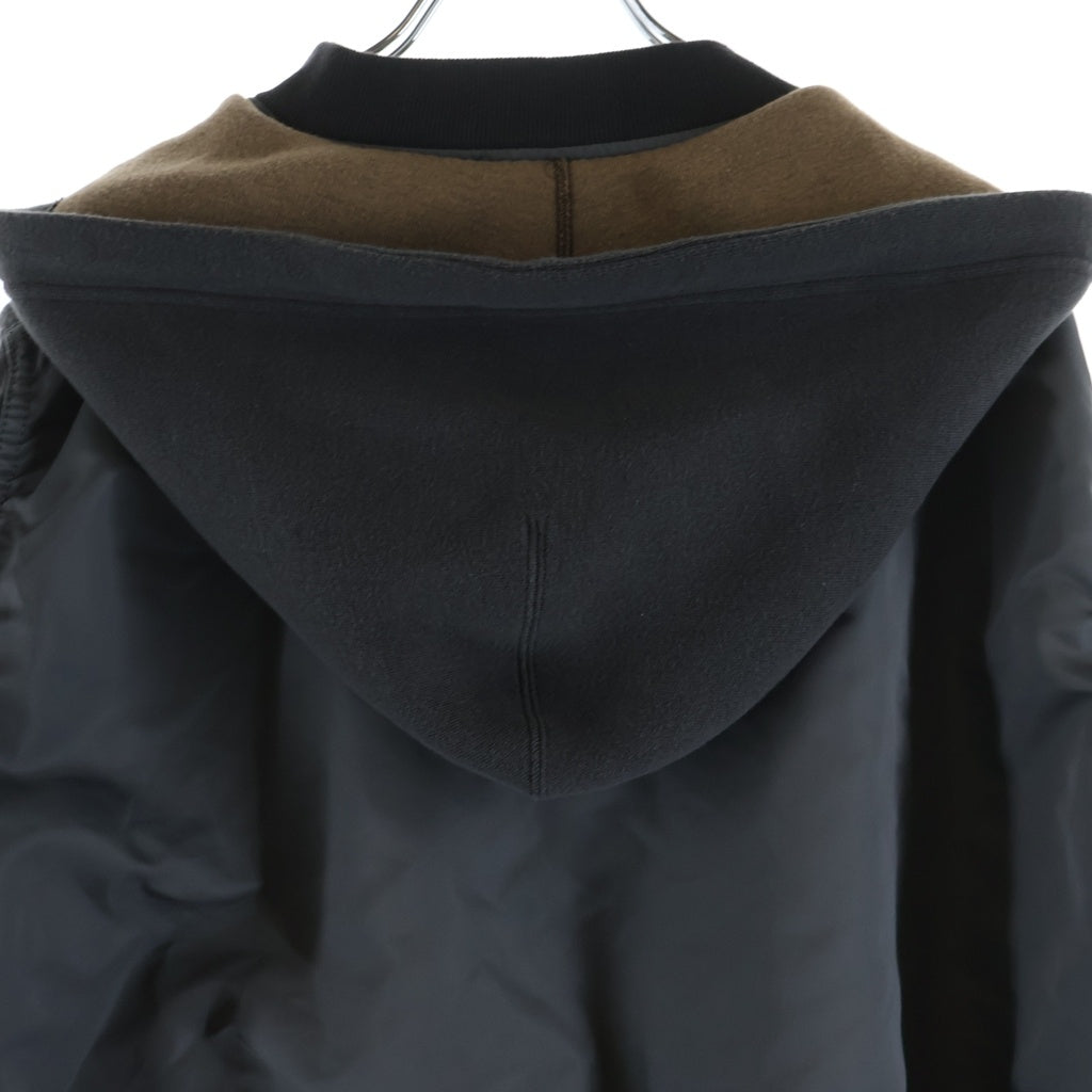Sacai(サカイ) 23AW Sponge Sweat Hoodie 23-06872 スポンジスウェットジップアップパーカー レディース グレー