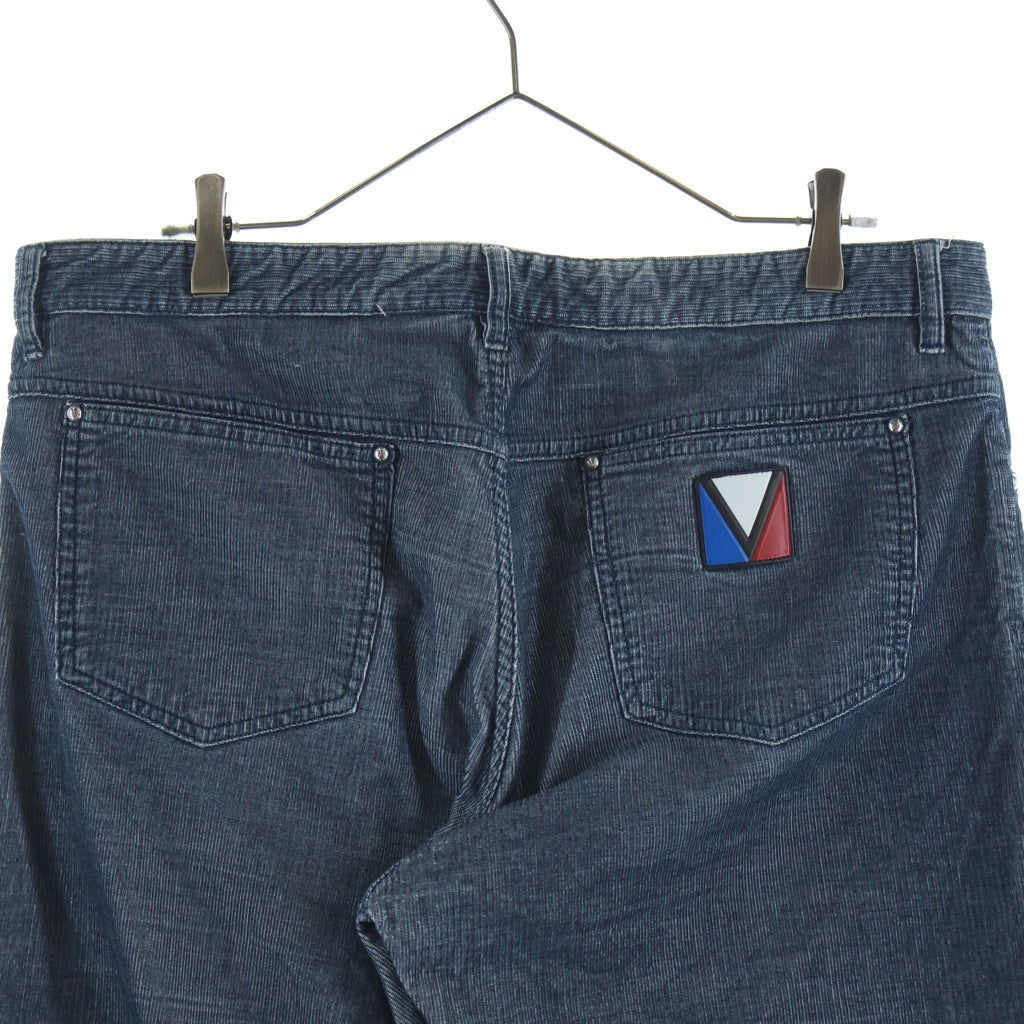 LOUIS VUITTON(ルイヴィトン) 15AW Corduroy Pants レザーパッチ コーデュロイパンツ グレー RM152M H8D04WB0V