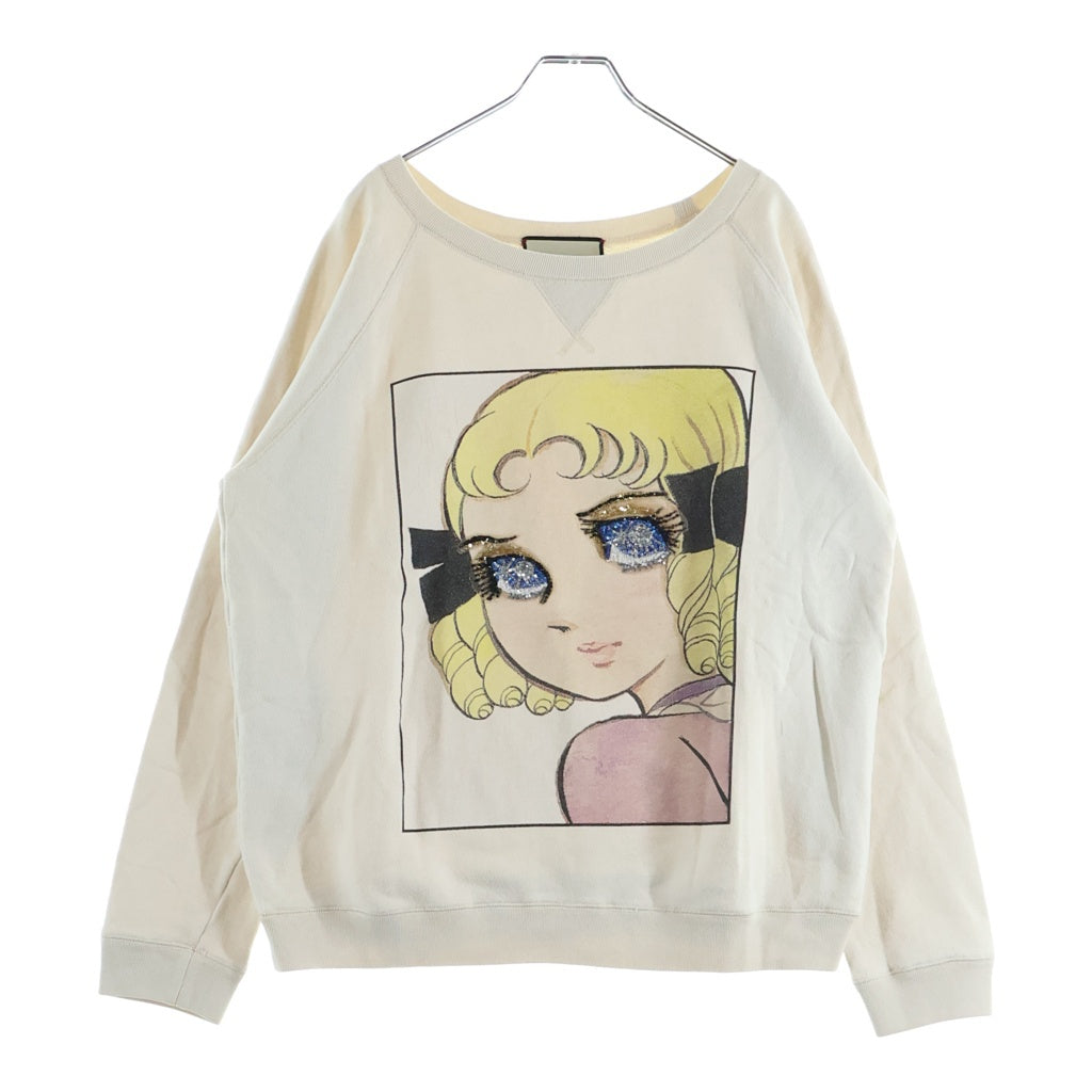 GUCCI(グッチ) Sweatshirt 井出ちかえ スパンコール装飾クルーネックスウェットトレーナー アイボリー 539088 X916B