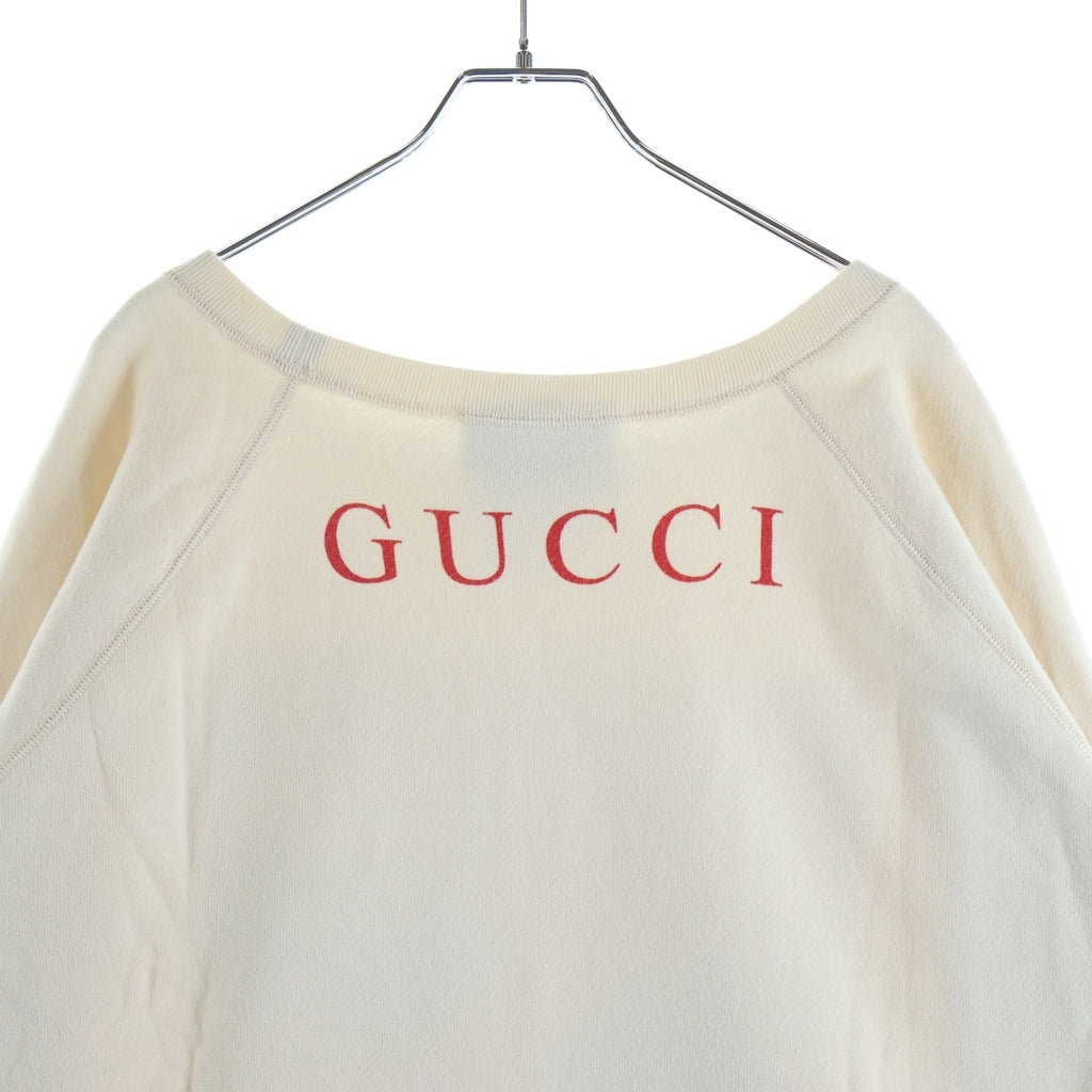 GUCCI(グッチ) Sweatshirt 井出ちかえ スパンコール装飾クルーネックスウェットトレーナー アイボリー 539088 X916B