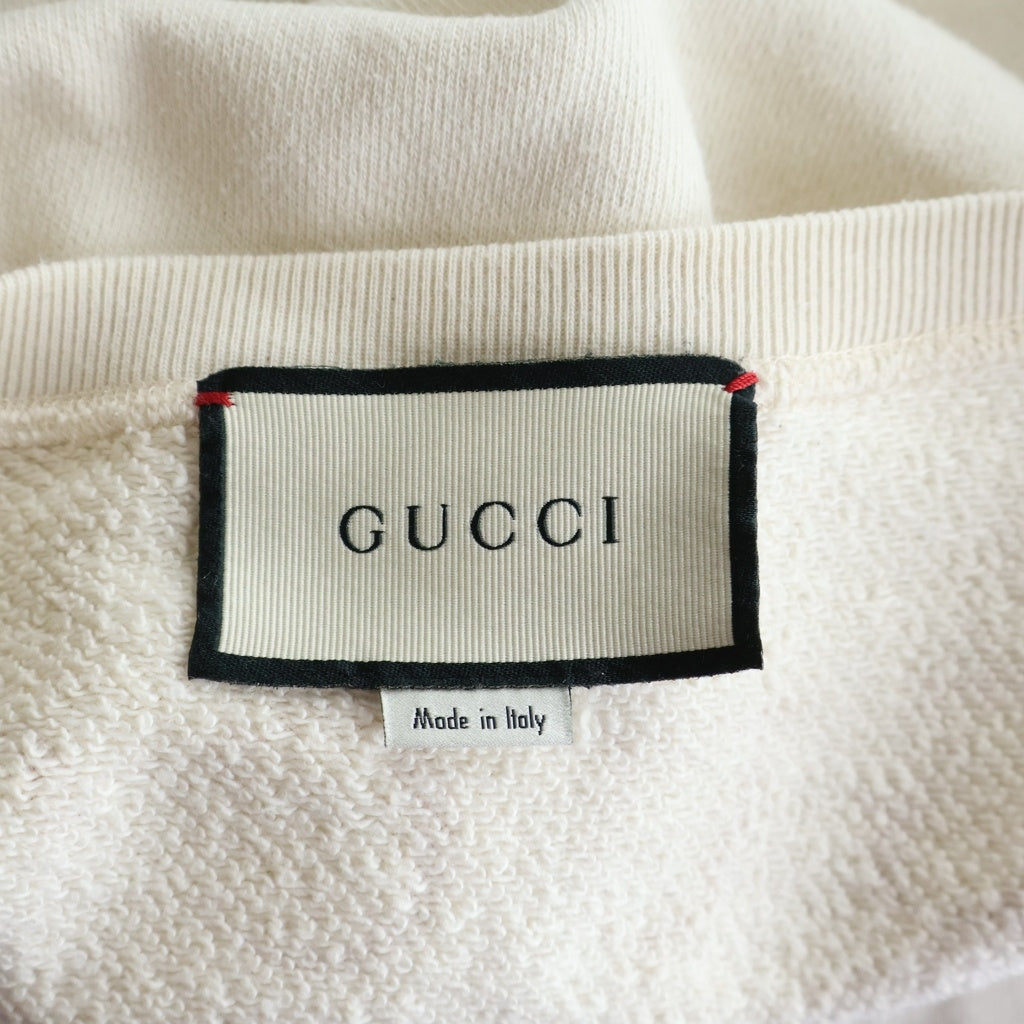GUCCI(グッチ) Sweatshirt 井出ちかえ スパンコール装飾クルーネックスウェットトレーナー アイボリー 539088 X916B