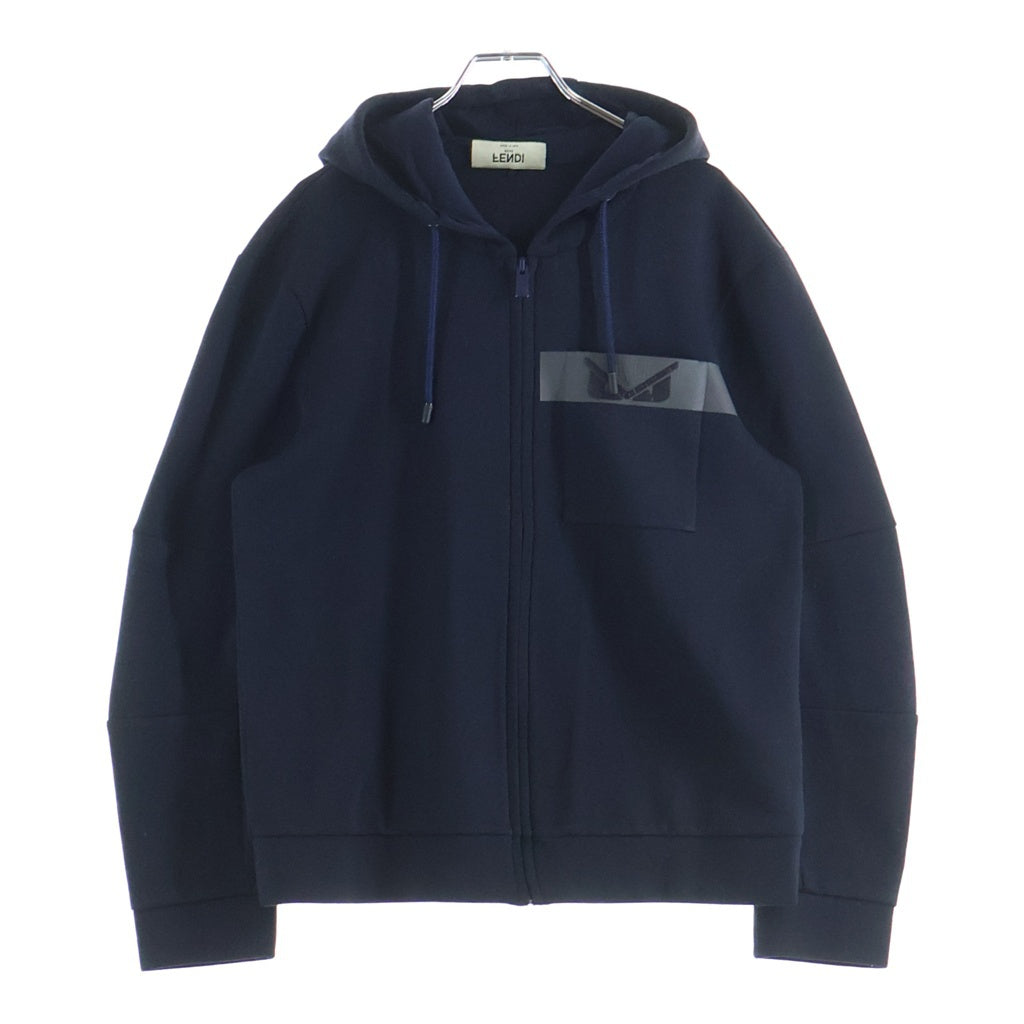 FENDI(フェンディ) Zip Up Hoodie モンスターバグズ ジップアップスウェットパーカー フーディー ブラック