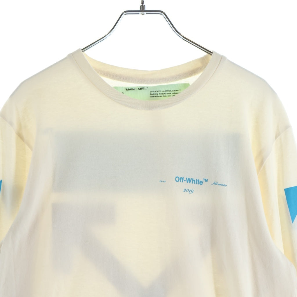 OFF-WHITE(オフホワイト) 18AW Diag Gradient L/S T-Shirt 長袖Tシャツ ロンT ホワイト OMAB001F18185005