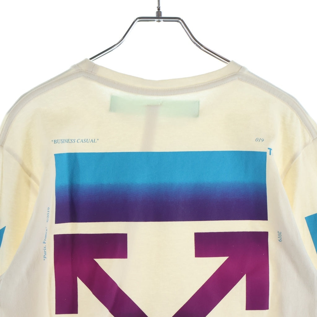 OFF-WHITE(オフホワイト) 18AW Diag Gradient L/S T-Shirt 長袖Tシャツ ロンT ホワイト OMAB001F18185005