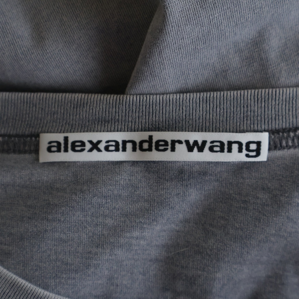 ALEXANDER WANG(アレキサンダーワン) Emboss T-Shirt エンボスロゴ 半袖Tシャツ グレー