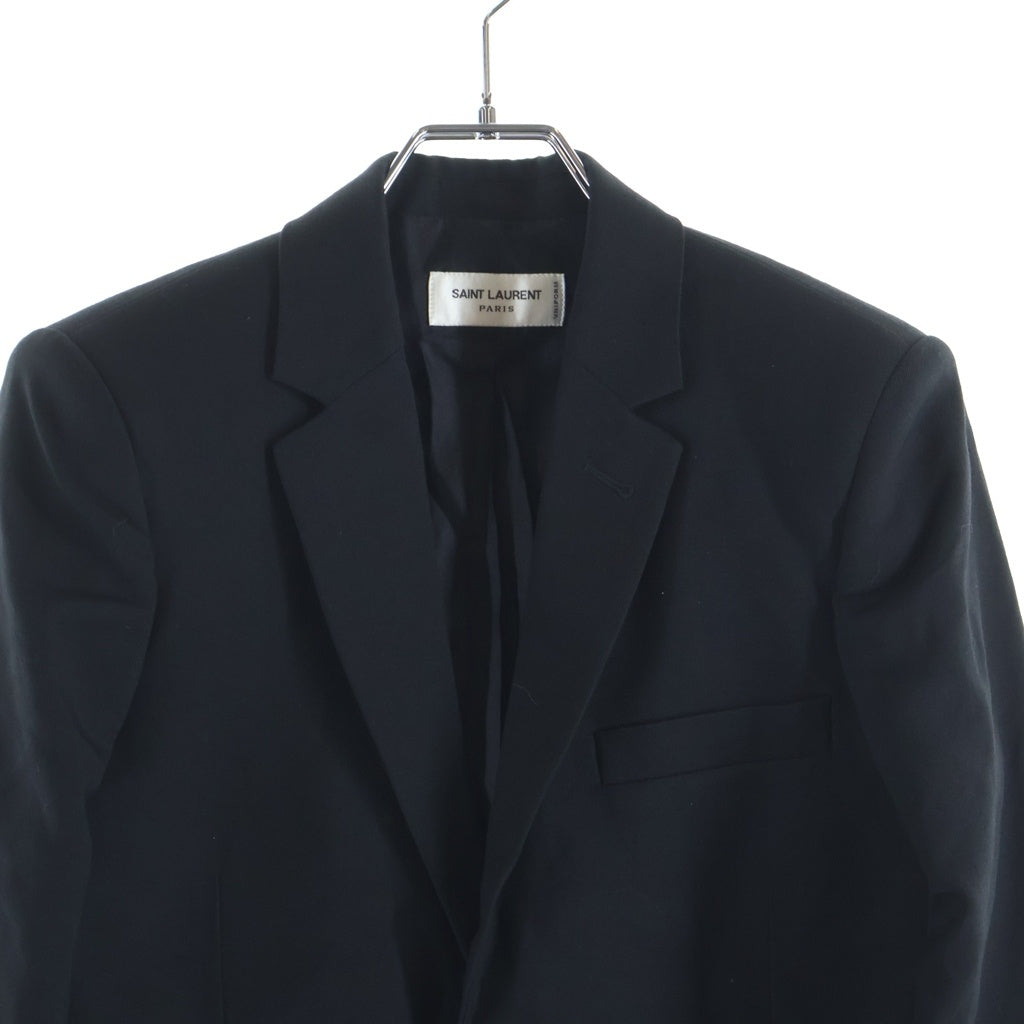 SAINT LAURENT PARIS(サンローランパリ) Wool Tailored Jacket 2B ウールテーラードジャケット ブラック レディース 636998 Y404W
