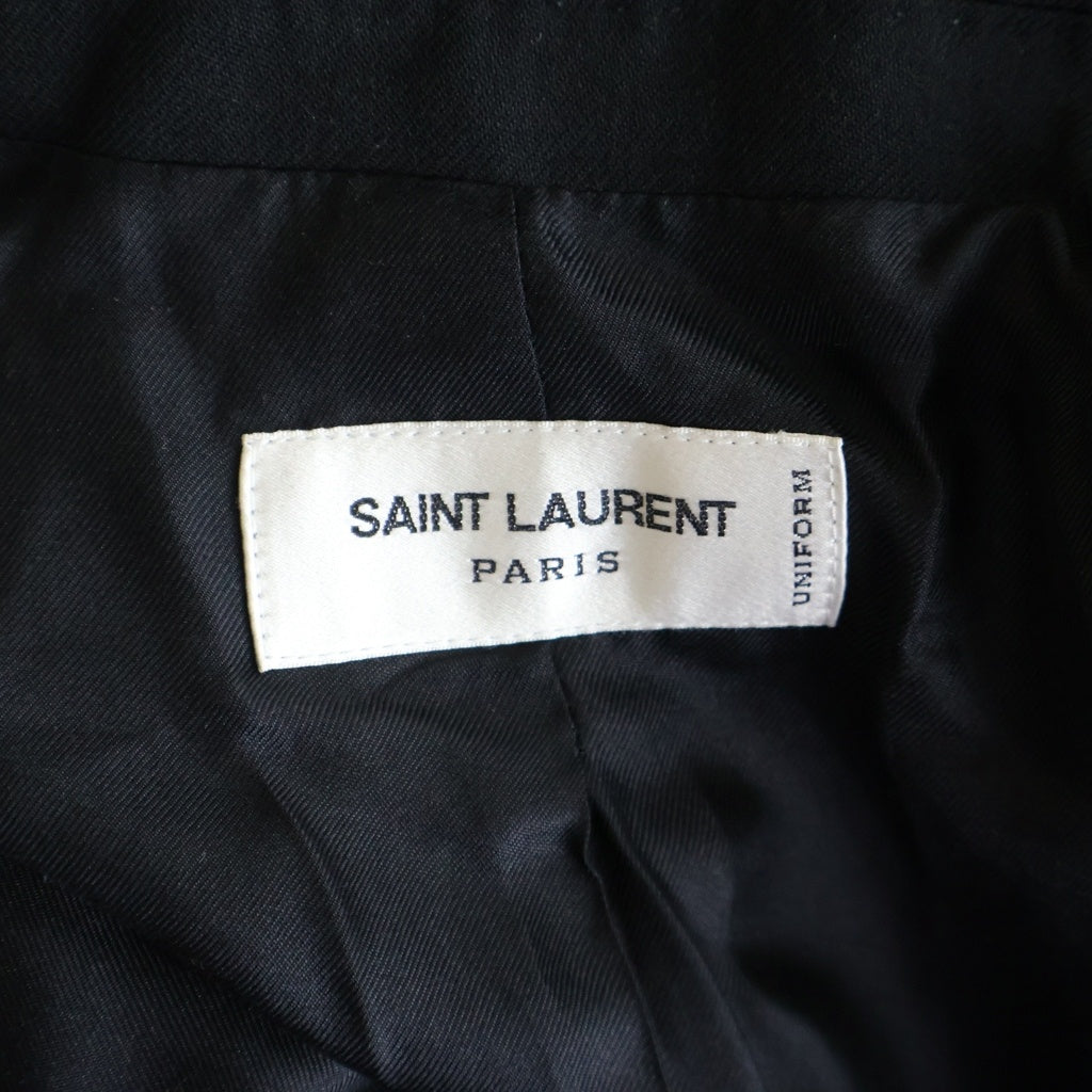 SAINT LAURENT PARIS(サンローランパリ) Wool Tailored Jacket 2B ウールテーラードジャケット ブラック レディース 636998 Y404W