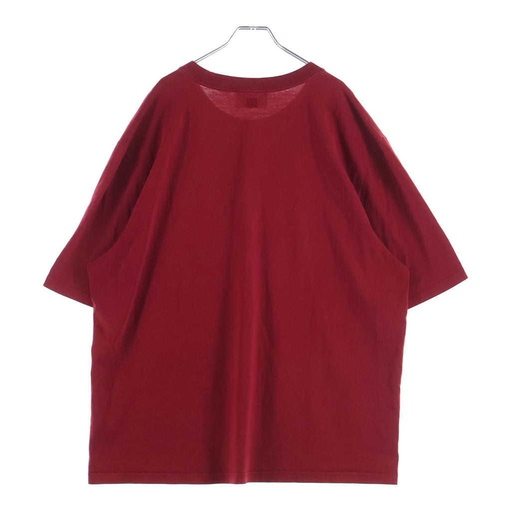 AMI Alexandre Mattiussi(アミアレクサンドルマテュッシ) T-Shirt ハートロゴ刺繍 半袖Tシャツ レッド UTS002.726