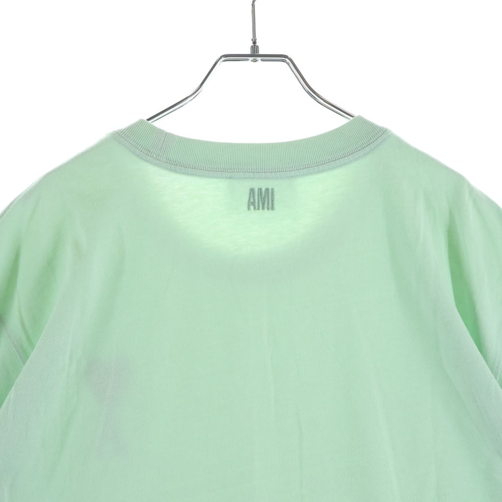 AMI Alexandre Mattiussi(アミアレクサンドルマテュッシ) T-Shirt ハートロゴ刺繍 半袖Tシャツ グリーン E22UTS002.726