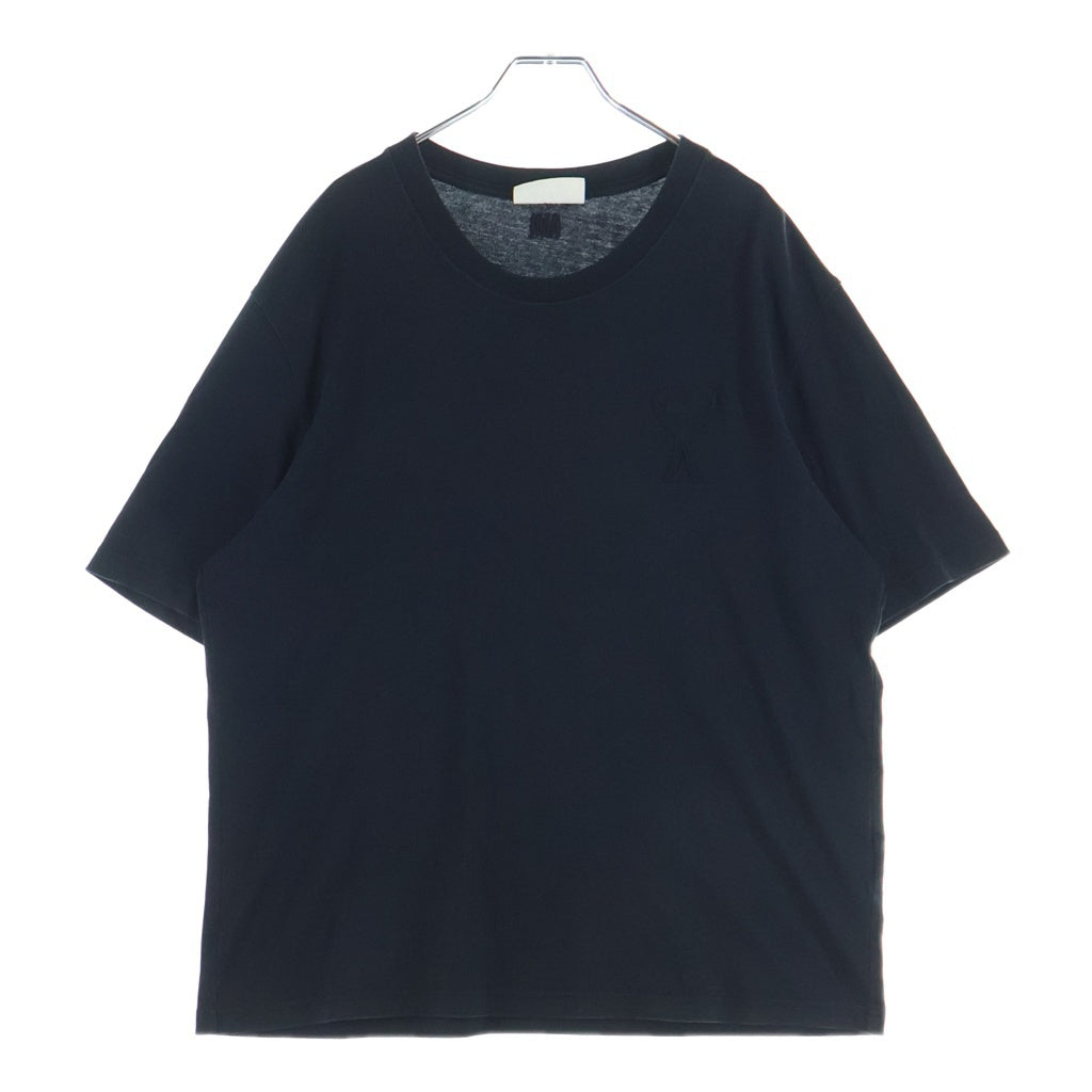 AMI Alexandre Mattiussi(アミアレクサンドルマテュッシ) T-Shirt ハートロゴ刺繍 半袖Tシャツ ブラック A21HJ128.726