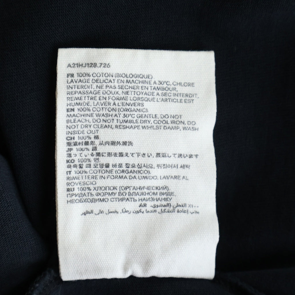 AMI Alexandre Mattiussi(アミアレクサンドルマテュッシ) T-Shirt ハートロゴ刺繍 半袖Tシャツ ブラック A21HJ128.726