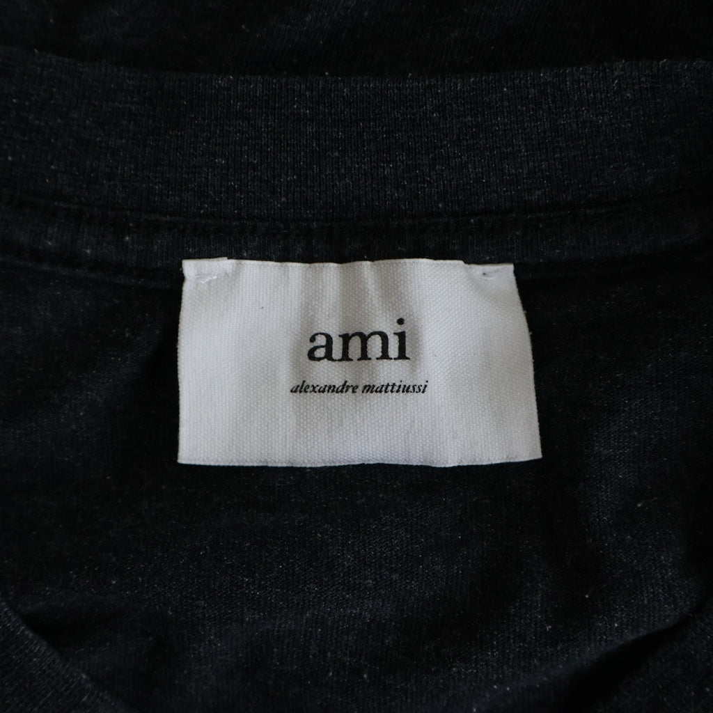 AMI Alexandre Mattiussi(アミアレクサンドルマテュッシ) T-Shirt ロゴ刺繍 半袖Tシャツ グレー UTS011.717