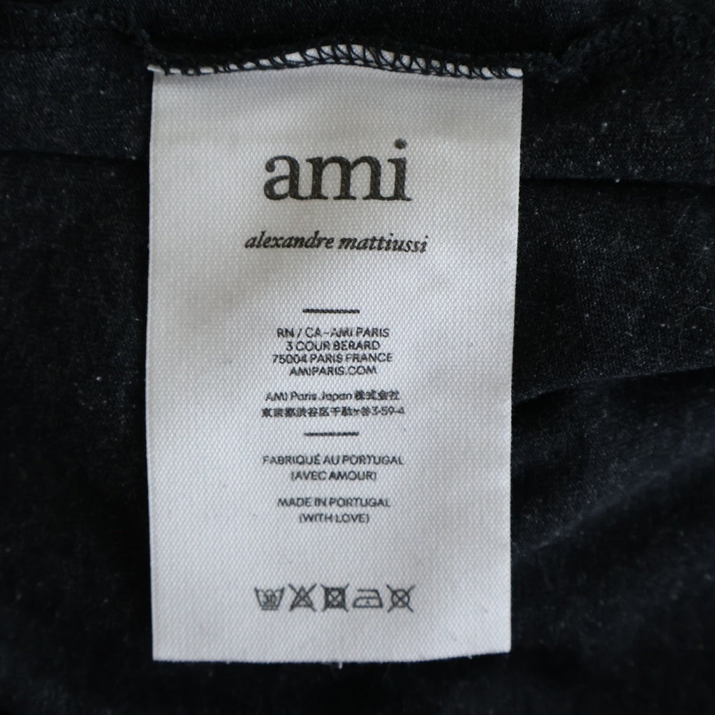 AMI Alexandre Mattiussi(アミアレクサンドルマテュッシ) T-Shirt ロゴ刺繍 半袖Tシャツ グレー UTS011.717