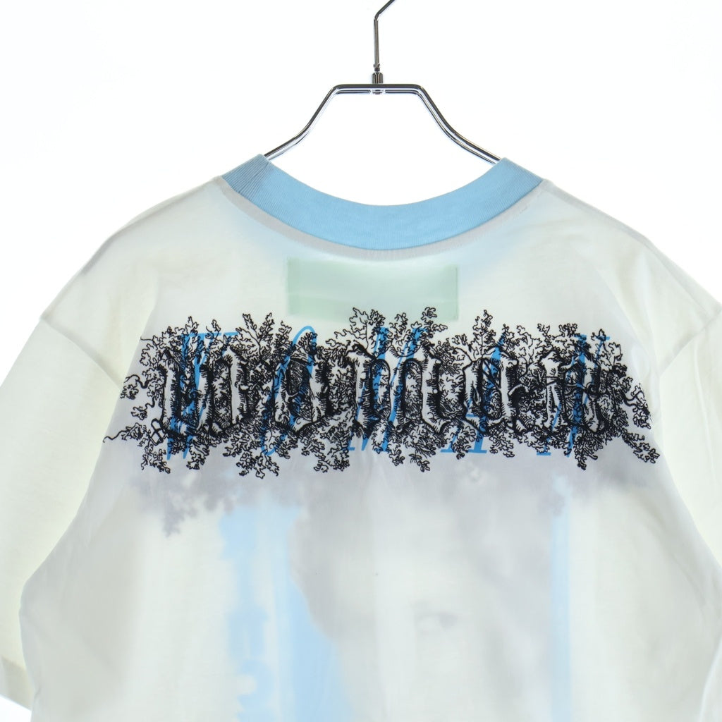 OFF-WHITE(オフホワイト) 18SS Tribute 1 New Oversize Tee ロゴ刺繍 半袖Tシャツ ホワイト OWAA029S18778122