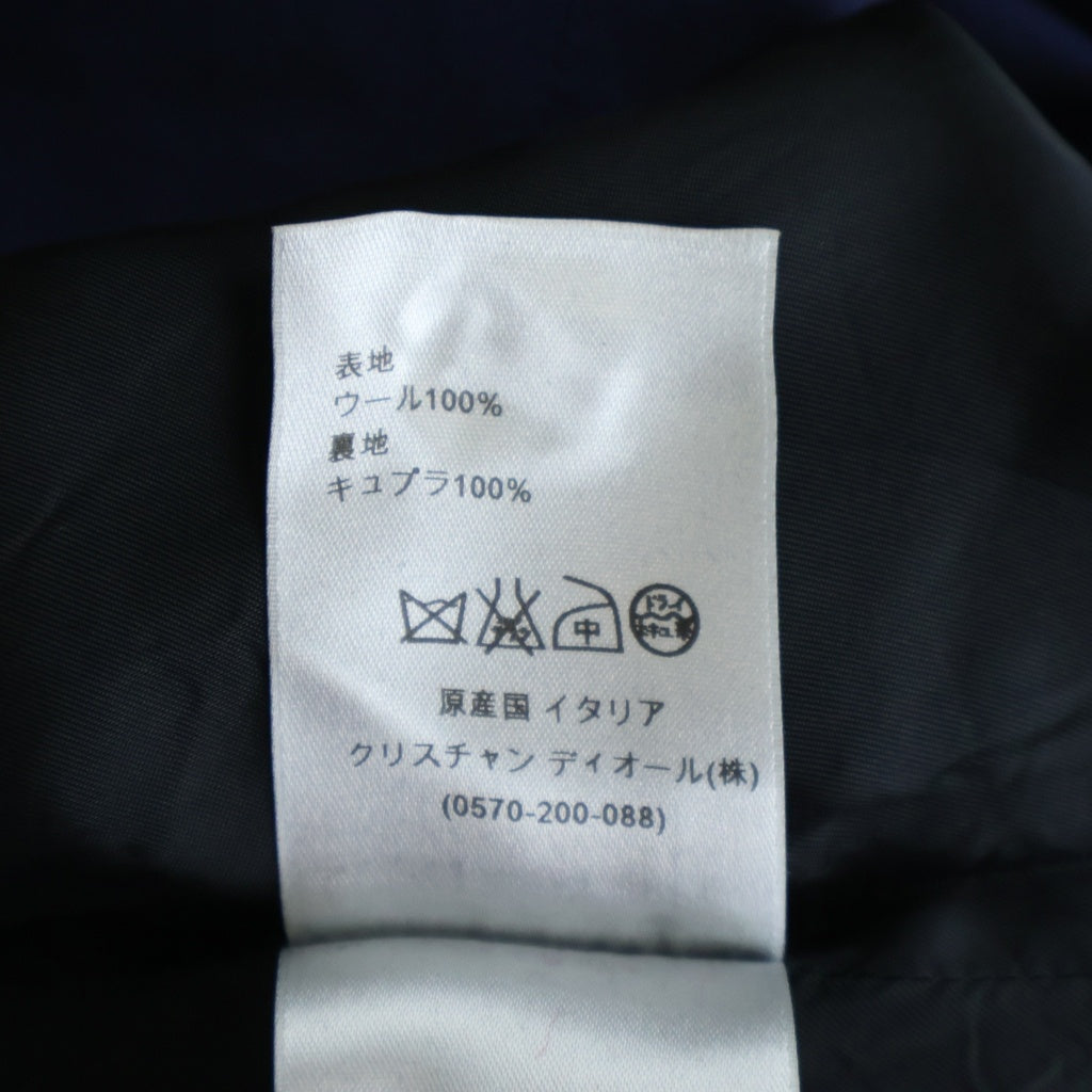Dior HOMME(ディオールオム) 15SS サテンライン切替ノーカラー比翼ジレベスト ネイビー 563C604S3300