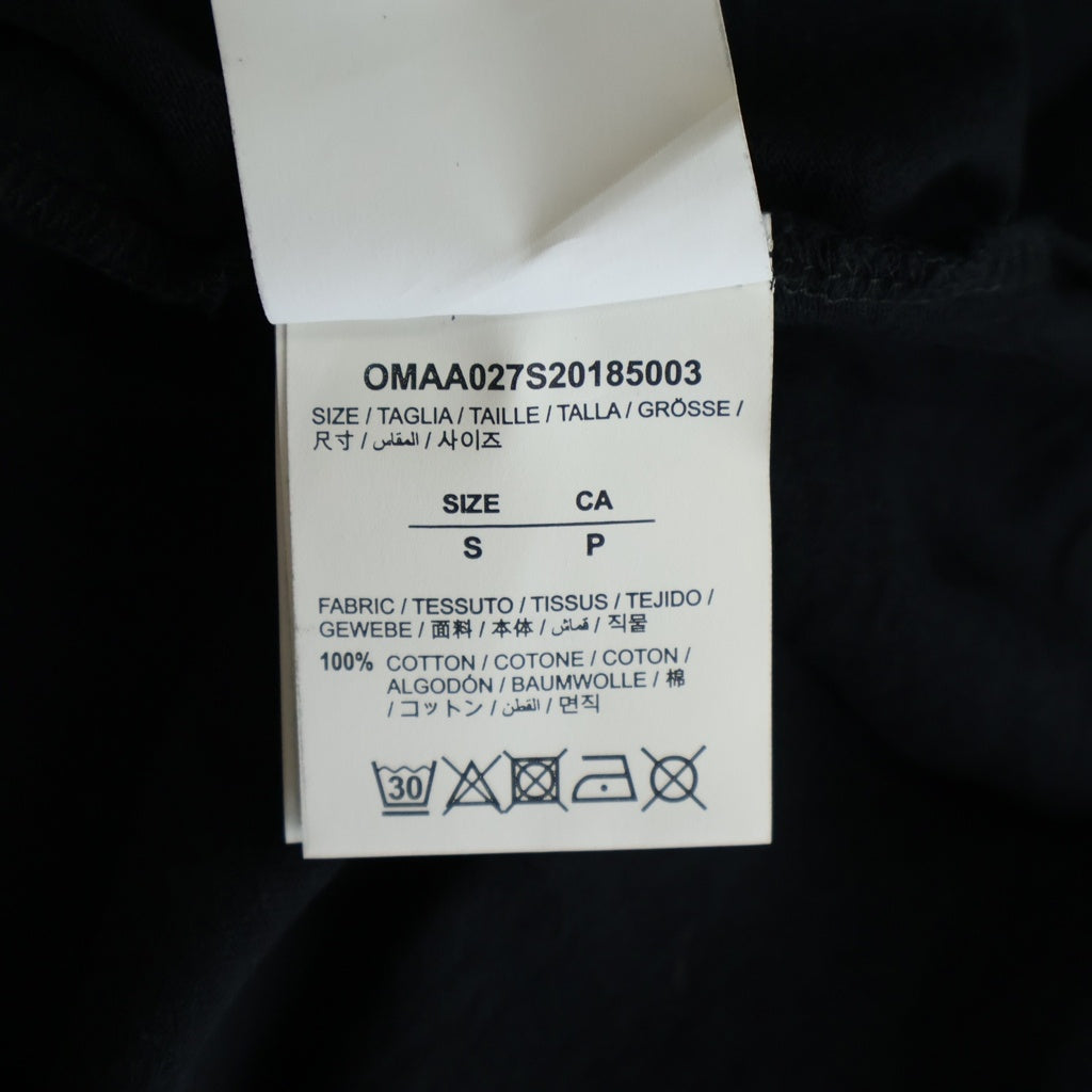 OFF-WHITE(オフホワイト) 20SS Slim Fit Airport Tape Print T-Shirt 半袖Tシャツ ブラック OMAA027S20185003