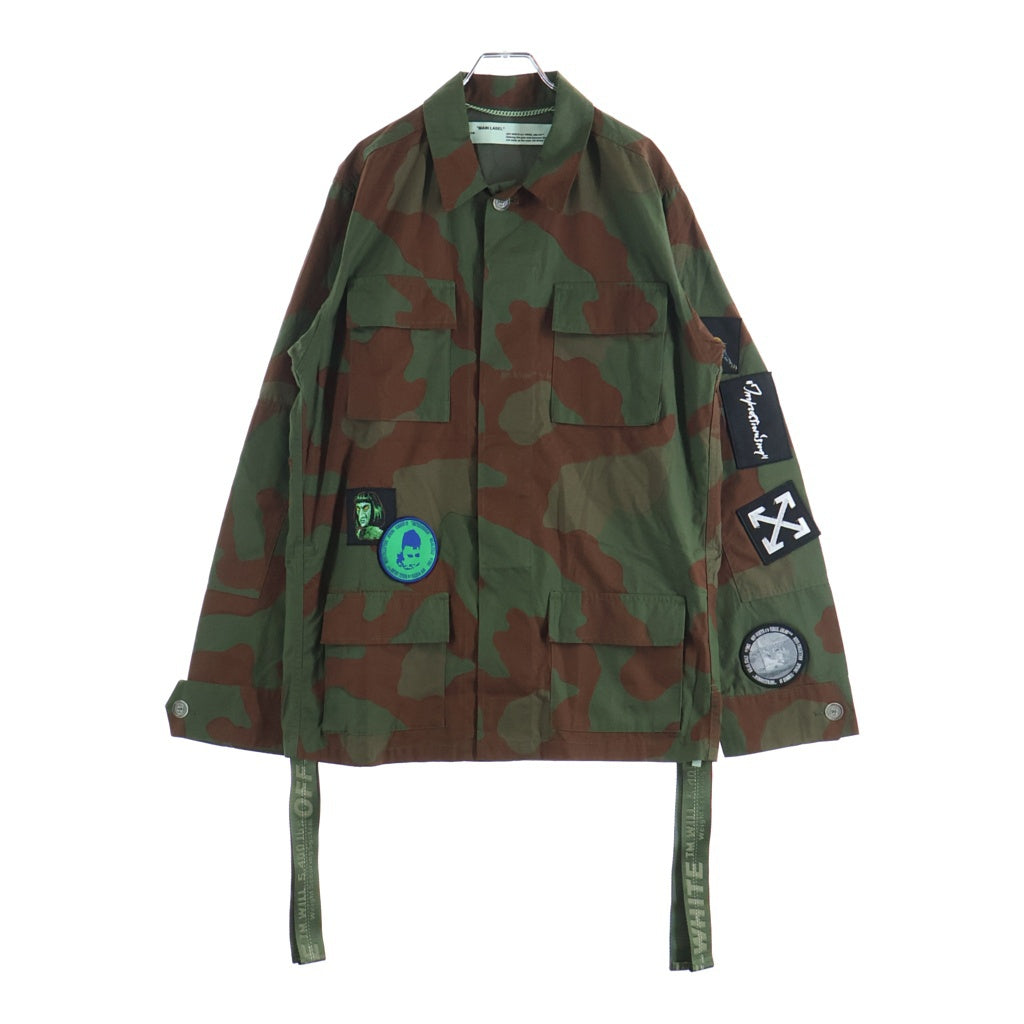 OFF-WHITE(オフホワイト) 19SS Military Jacket ワッペン ミリタリージャケット カーキ OMEL006R19A66021