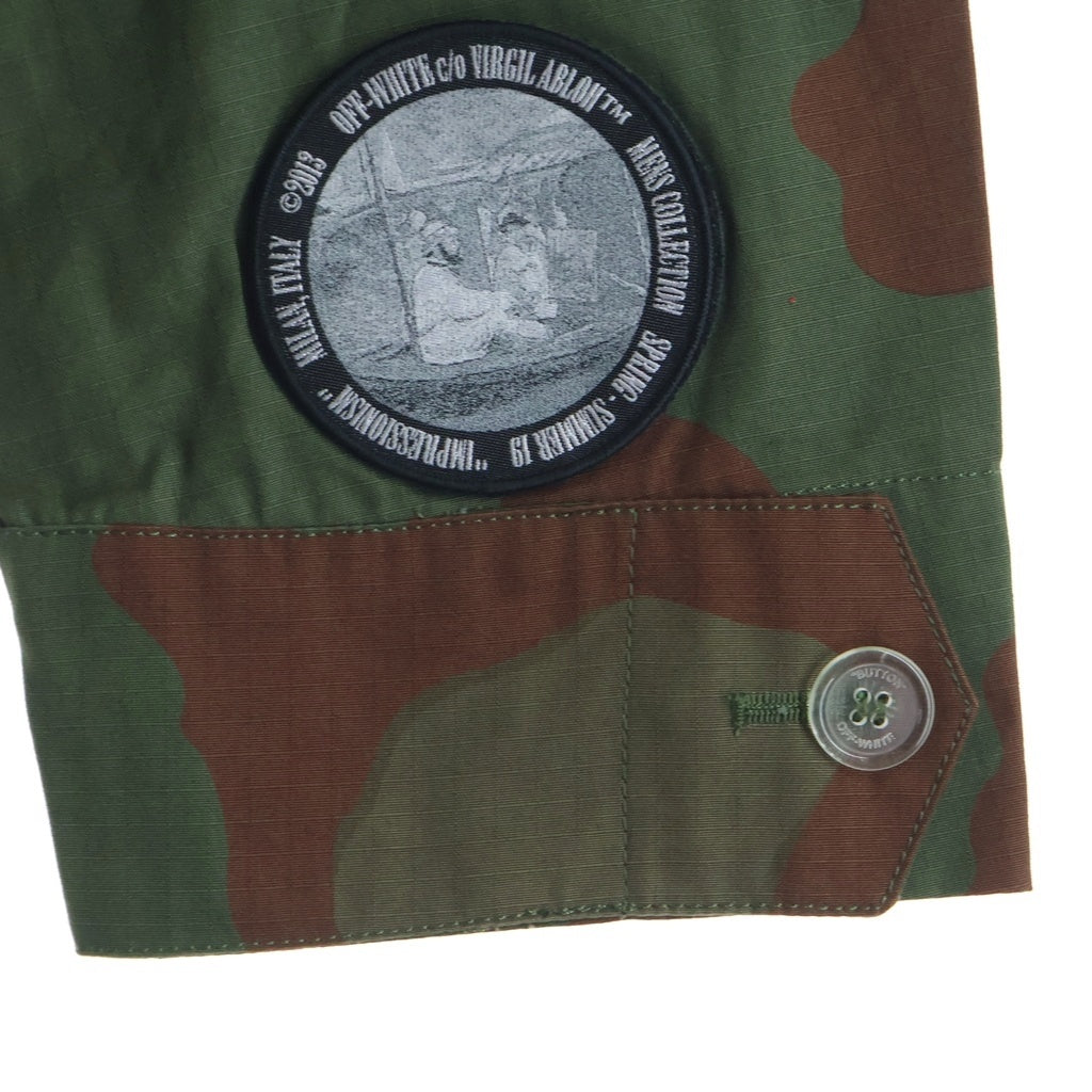 OFF-WHITE(オフホワイト) 19SS Military Jacket ワッペン ミリタリージャケット カーキ OMEL006R19A66021