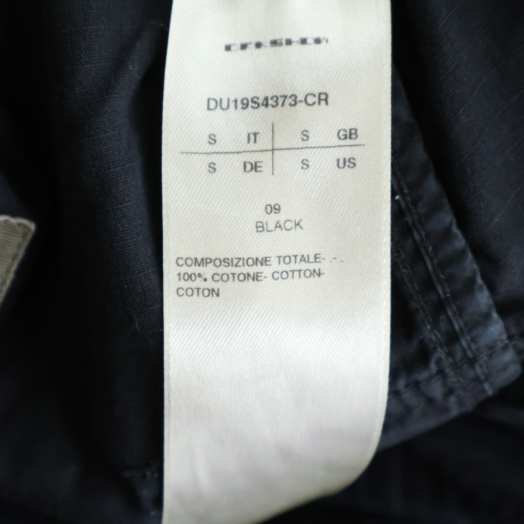 DRKSHDW(ダークシャドウ) 19SS Drawstring Cropped ドローストリング クロップドパンツ ブラック DU19S4373-CR