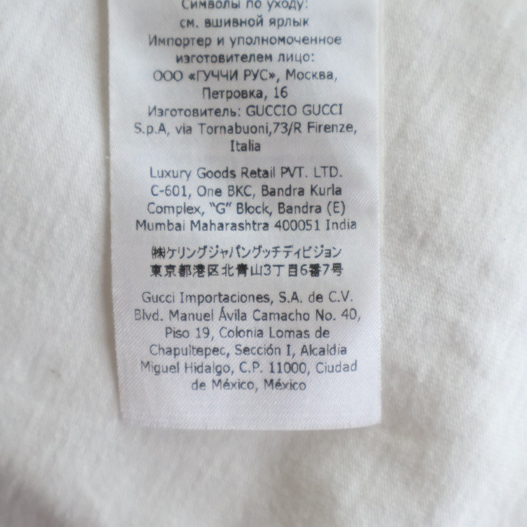 GUCCI(グッチ) 22SS Tiger T-Shirt タイガープリント 半袖Tシャツ ホワイト 548334 XJD3W