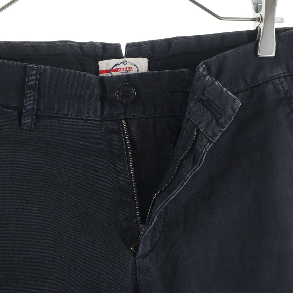 PRADA(プラダ) Cotton Straight Pants コットンストレートパンツ グレー SPE12
