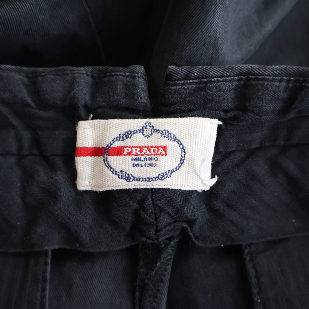PRADA(プラダ) Cotton Straight Pants コットンストレートパンツ グレー SPE12