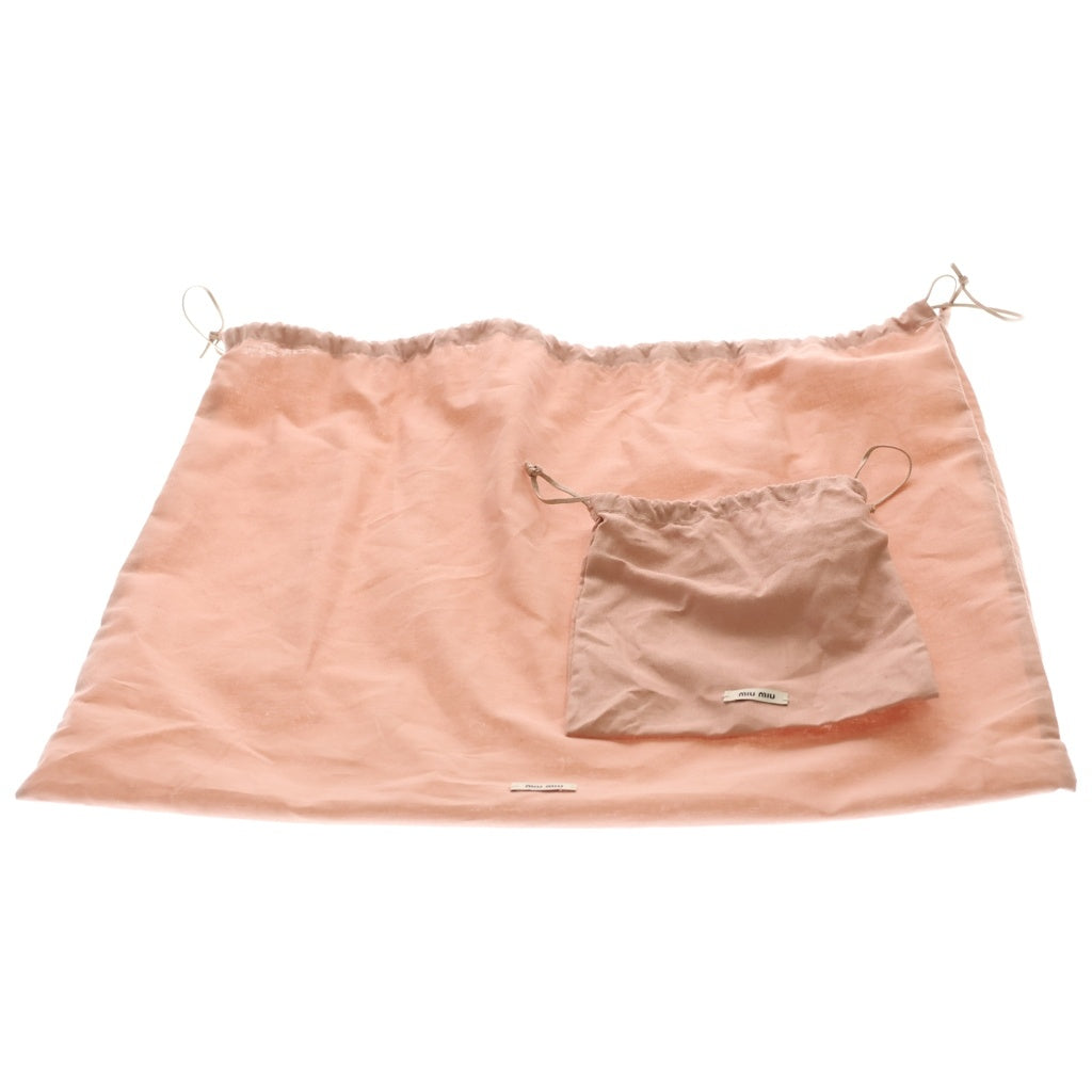 miumiu(ミュウミュウ) エンボスロゴ レザーショルダーバッグ 5BA331