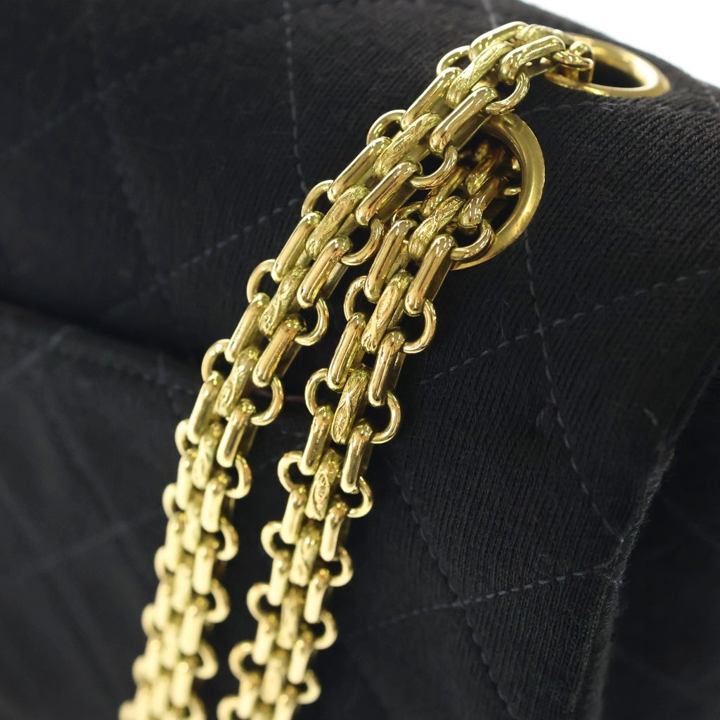 CHANEL(シャネル) マトラッセ25 Wフラップ チェーンショルダーバッグ ブラック レディース