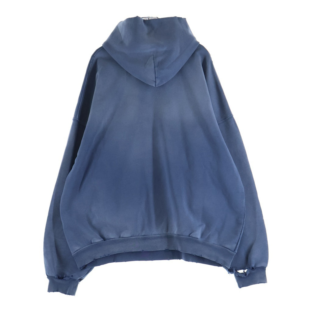 BALENCIAGA(バレンシアガ) 24SS Paris Moon Hoodie 744462 TQV02 L 65954A パリムーンフーディー パーカー ブルー
