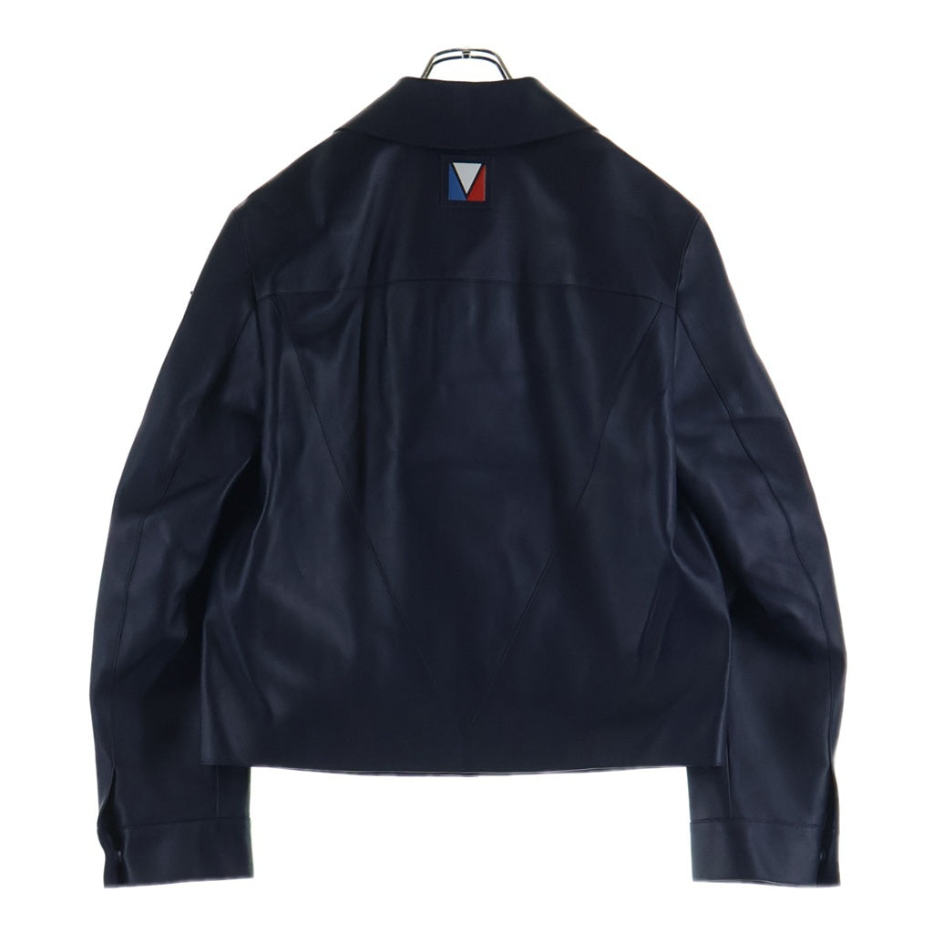 LOUIS VUITTON(ルイヴィトン) 3D ディテール シックレザー ジャケット ネイビー RM242MH TV8 HRL27W