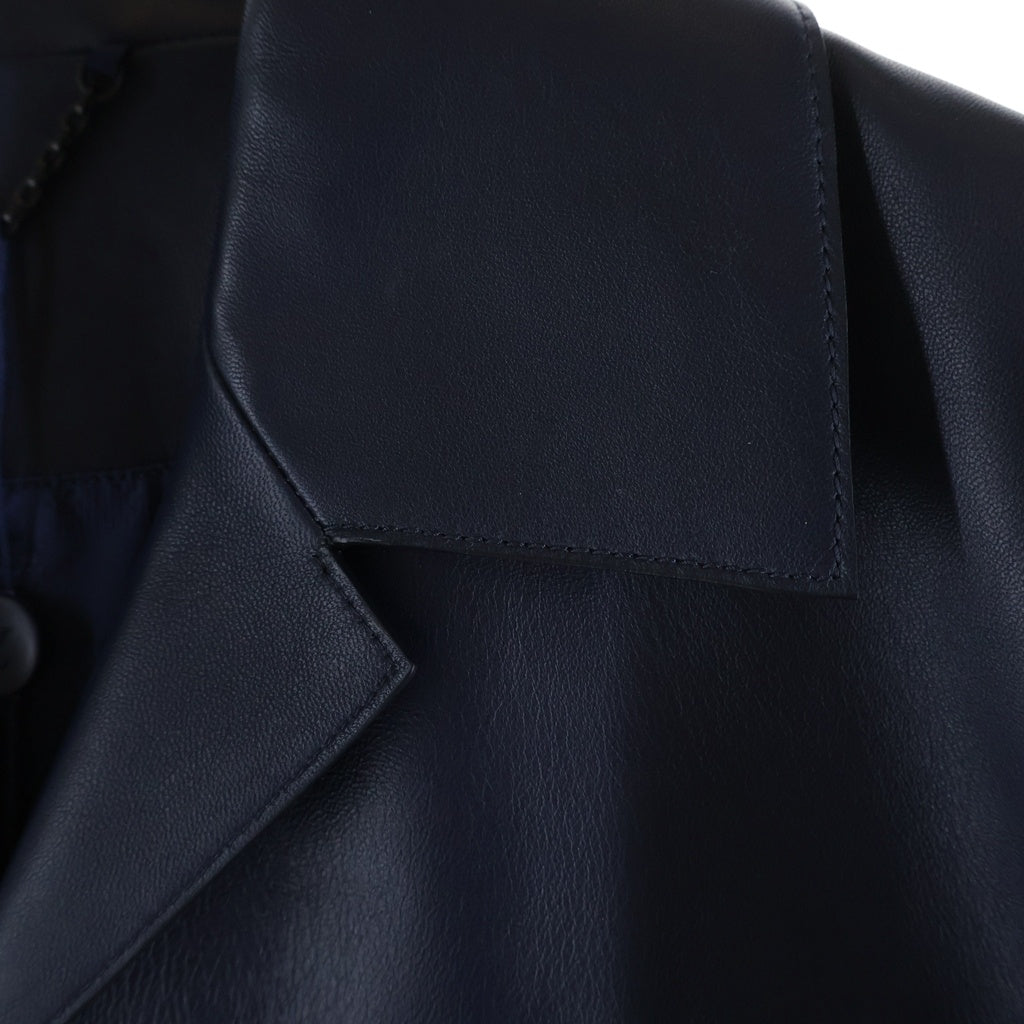 LOUIS VUITTON(ルイヴィトン) 3D ディテール シックレザー ジャケット ネイビー RM242MH TV8 HRL27W