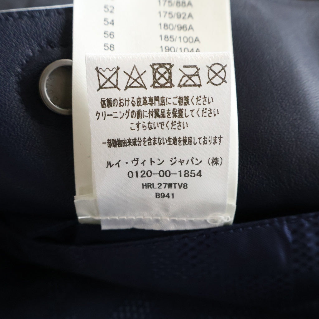 LOUIS VUITTON(ルイヴィトン) 3D ディテール シックレザー ジャケット ネイビー RM242MH TV8 HRL27W
