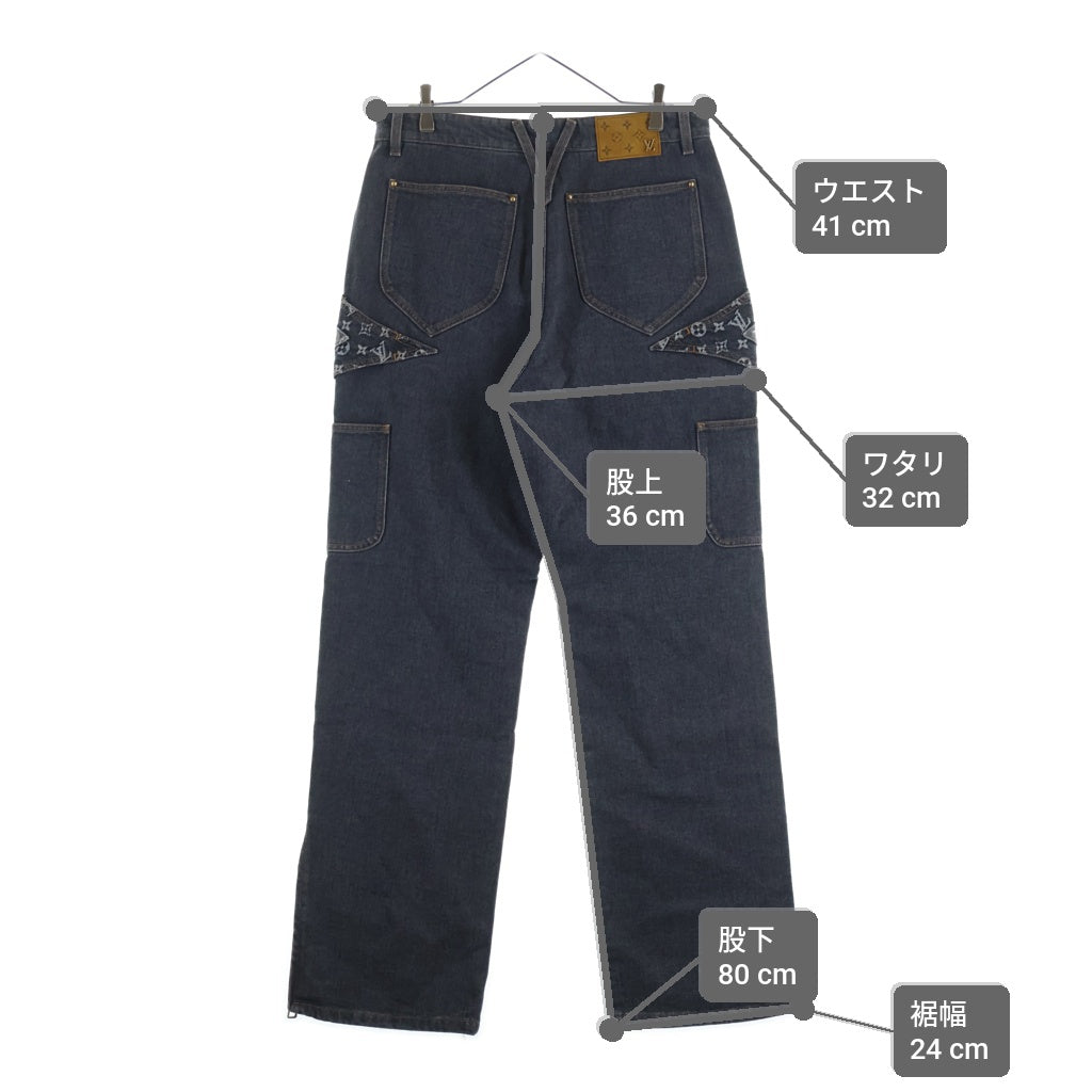 LOUIS VUITTON(ルイヴィトン) 23AW monogram flower denim pants RM232 Y92 HPD92W モノグラム フラワー デニムパンツ ブラック