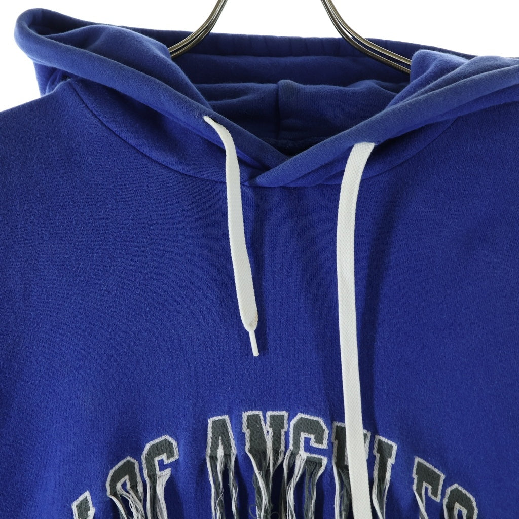 doublet(ダブレット) 17AW ×424 HOODED SWEATSHIRT 17AW424CS70-2 フォント プルオーバー フーディー パーカー ブルー